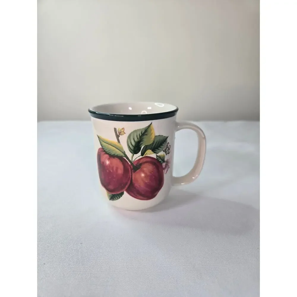 Casuals by China Pearl Apple Stoneware Mug Vintage